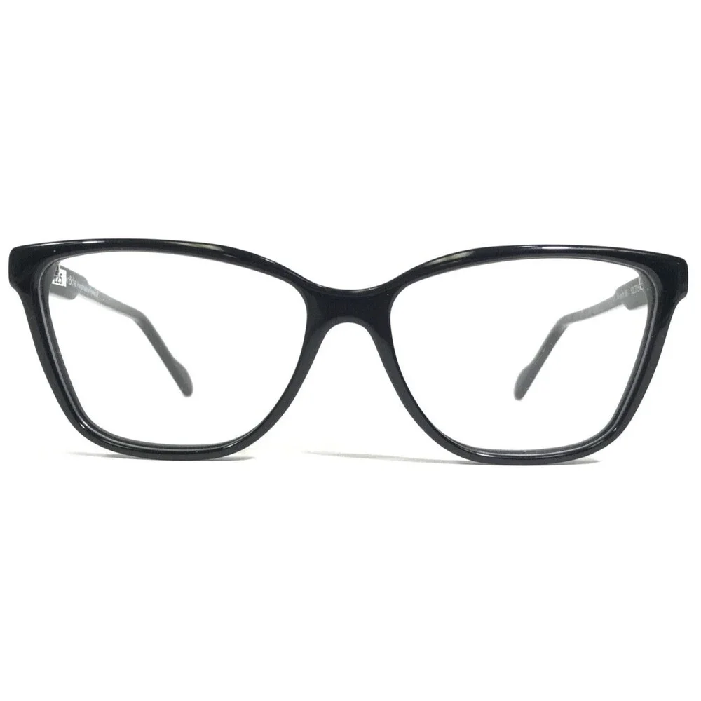 Binoche Eyeglasses Frames Bi-zem 66 C01 Black Square Cat Eye Full Rim 52-15-140